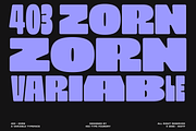 403 Zorn Variable Display Font, a Sans Serif Font by 403 Type Foundry (Thumbnail 1 of 16)