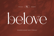 Belove – Modern Elegant Serif, a Serif Font by Mahesans Co (Thumbnail 1 of 11)