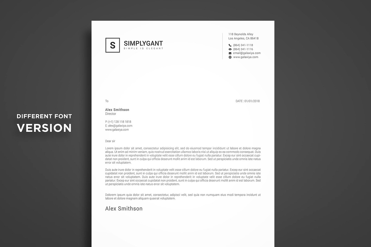 Simple Minimal Stationery Templates, a Stationery Template by Galaxiya (Photo 7 of 14)