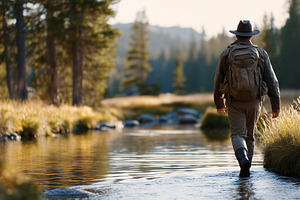 Lone male hiker with a backpack, a Sports & Recreation Photo by MistyDay