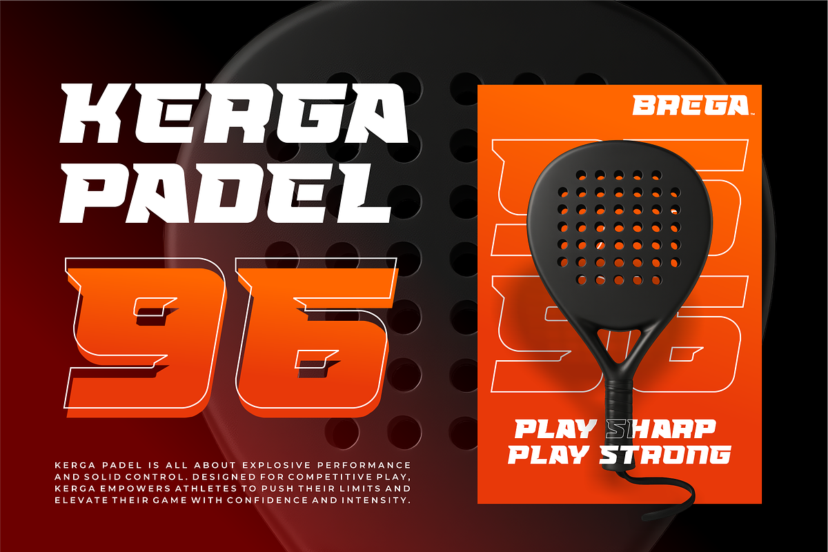 BREGA – Bold Sport Display Font, a Font by Vroz Studio (Photo 4 of 8)