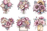 Mother's Day Flowers Clipart, an Illustration by Designking (Thumbnail 3 of 6)