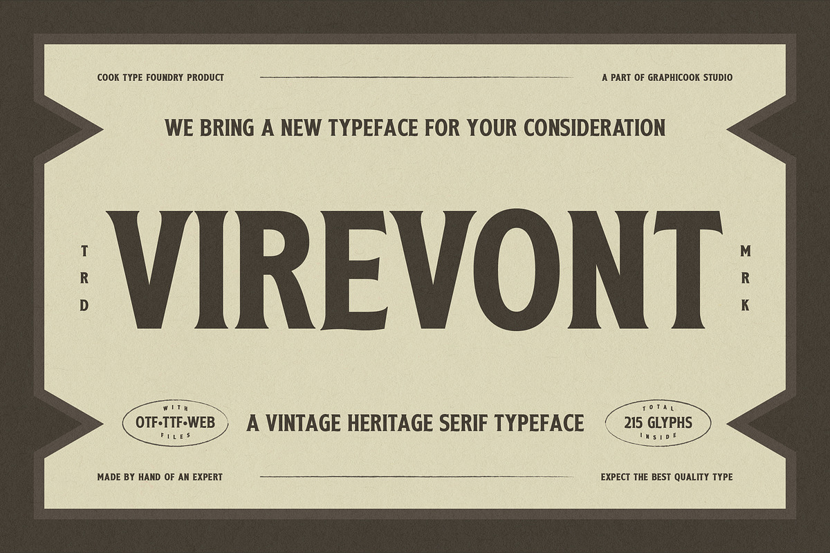 Virevont, a Serif Font by graphicook (Photo 1 of 10)