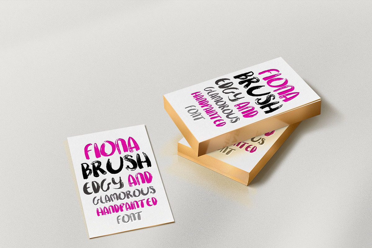 Fiona Brush, A Hand-Painted Font preview 5