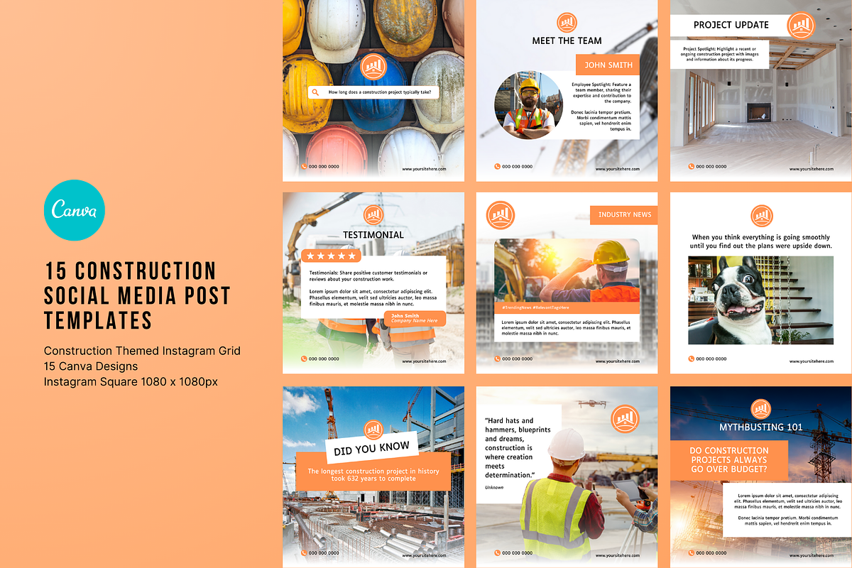 Construction Social Media, a Social Media Template by Sincerely Media (Photo 1 of 9)