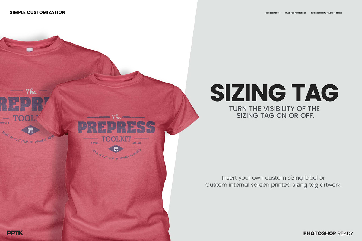 Women's Ghosted T-Shirt Mockup, a Shirt Mockup by PrePress Toolkit (Photo 5 of 7)