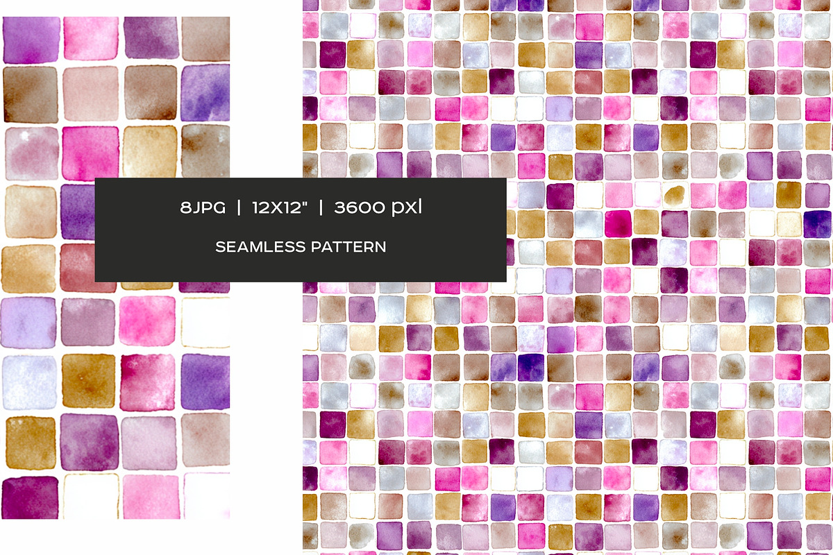 Watercolor dots and stars pattern, a Pattern Graphic by Art and Funny (Photo 4 of 10)