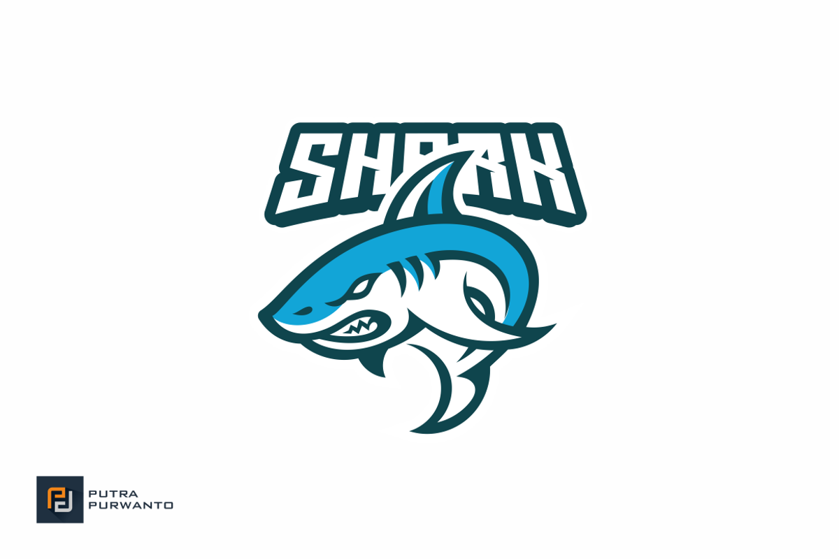 Angry Shark Mascot Logo, a Branding & Logo Template by putra_purwanto (Photo 2 of 2)