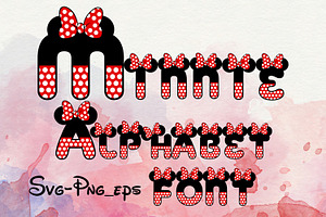 Minnie Alphabet Font - Png-svg-eps