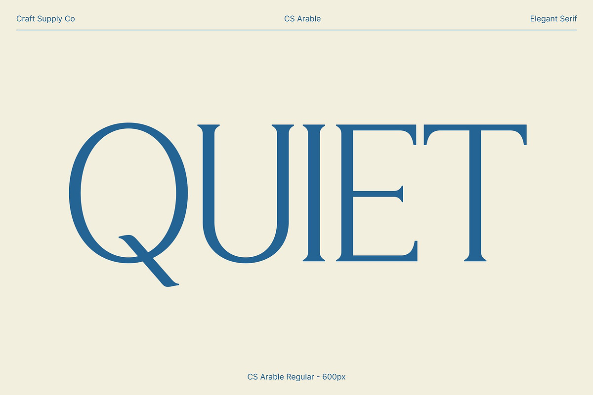 CS Arable – Elegant Serif Font, a Serif Font by Craft Supply Co. (Photo 2 of 8)