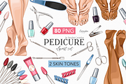 Pedicure Nail Salon Clipart, a Work Illustration by Serghei Caraulan (Thumbnail 1 of 4)