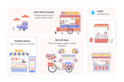Food Stall Vector Set, a Duotone Icon by Brickclay (Thumbnail 4 of 5)