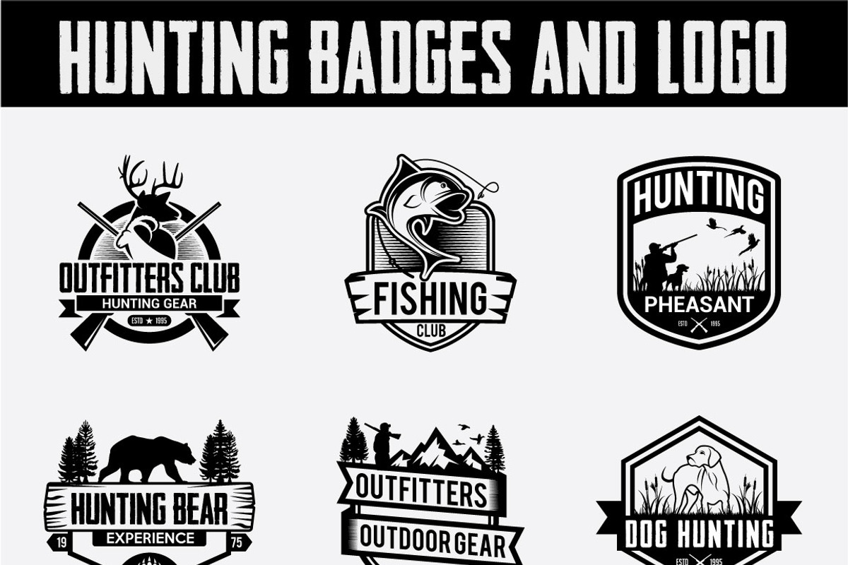 Hunting Vintage Badges and Logos, a Branding & Logo Template by shazi (Photo 2 of 7)