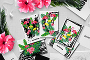 Backgrounds with tropical birds, a Background Graphic by Katya Hatsak (Thumbnail 1 of 2)