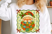Vintage Santa Claus Face Patchwork P, an Illustration by Libby Wishes (Thumbnail 2 of 8)