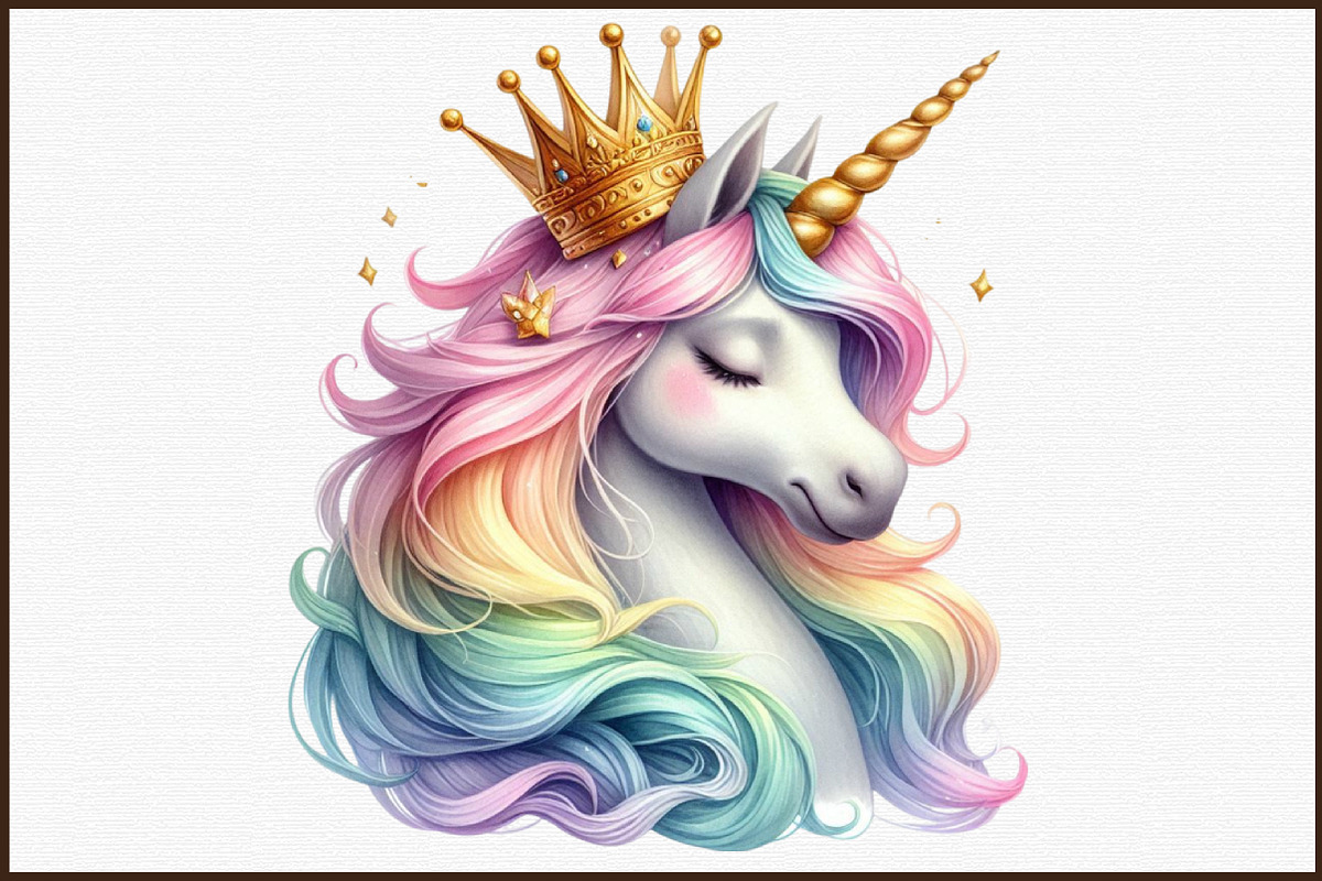 Unicorn Birthday Sublimation Clipart, an Illustration by Sublimation Artist (Photo 3 of 6)