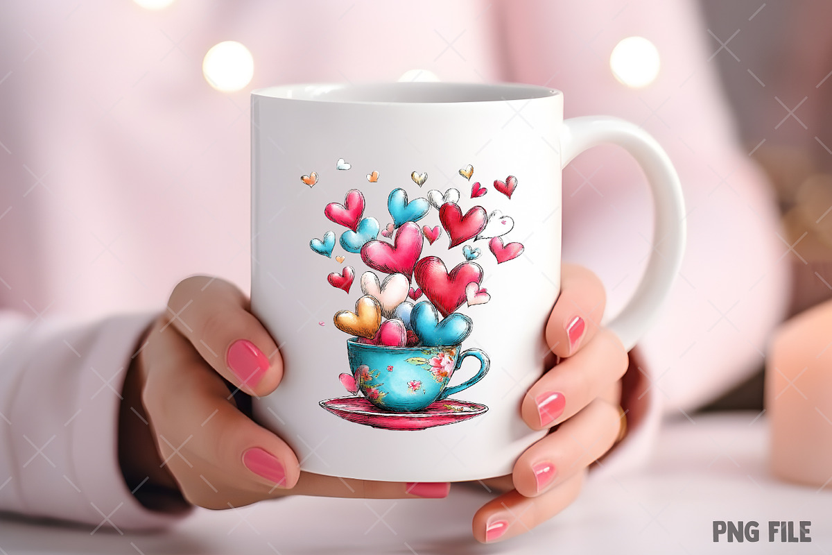 Whimsical Valentine Day Clipart Png, an Illustration by Craft Nest (Photo 6 of 6)