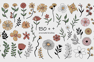 Floral Tattoo Pack - 150 Procreate