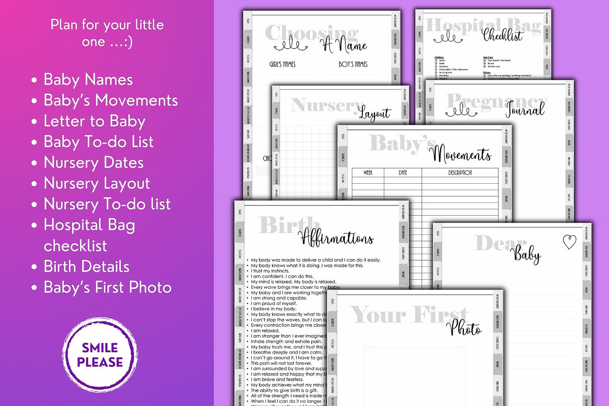 Pregnancy Journal - Digital, a Templates & Theme by Design Composer (Photo 3 of 6)