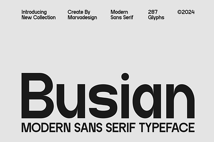 Busian - Sans Serif Geometric Font