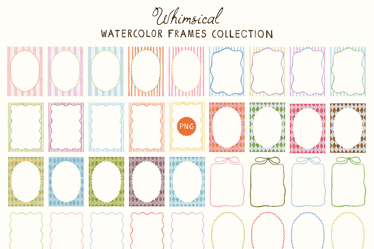 Whimsical Watercolor Frames Bundle, an Object Graphic by Ayya Studio (Photo 13 of 14)