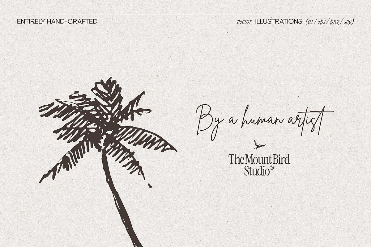 Tropical Palm Tree Silhouettes, an Object Illustration by TheMountBirdStudio (Photo 3 of 6)