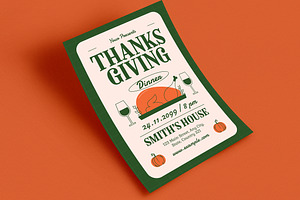 Retro Thanksgiving Event Flyer