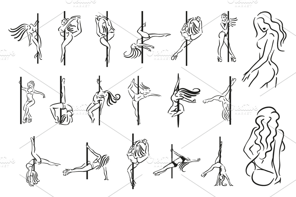 Girl on the pole. Strip plastic logo, a Person Illustration by Artha Design Studio (Photo 2 of 2)