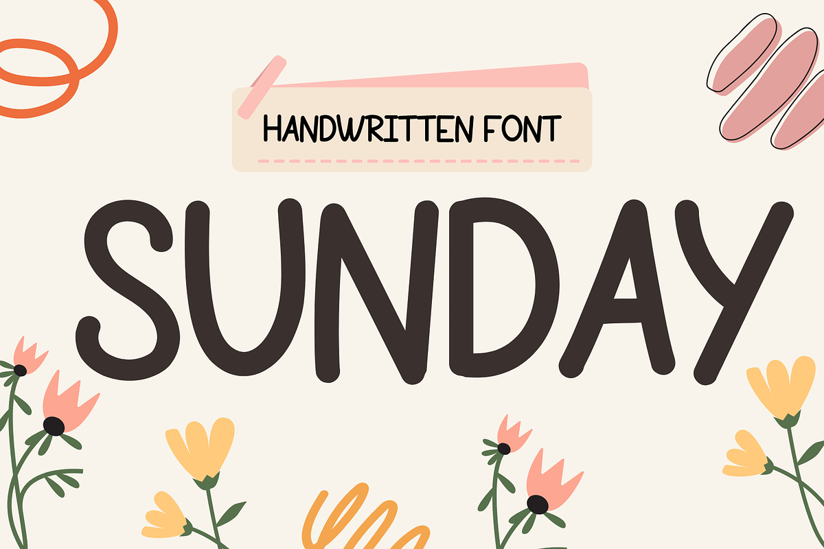 Sunday| Handwritten font, a Handwritten Font by Sirinart (Photo 1 of 5)