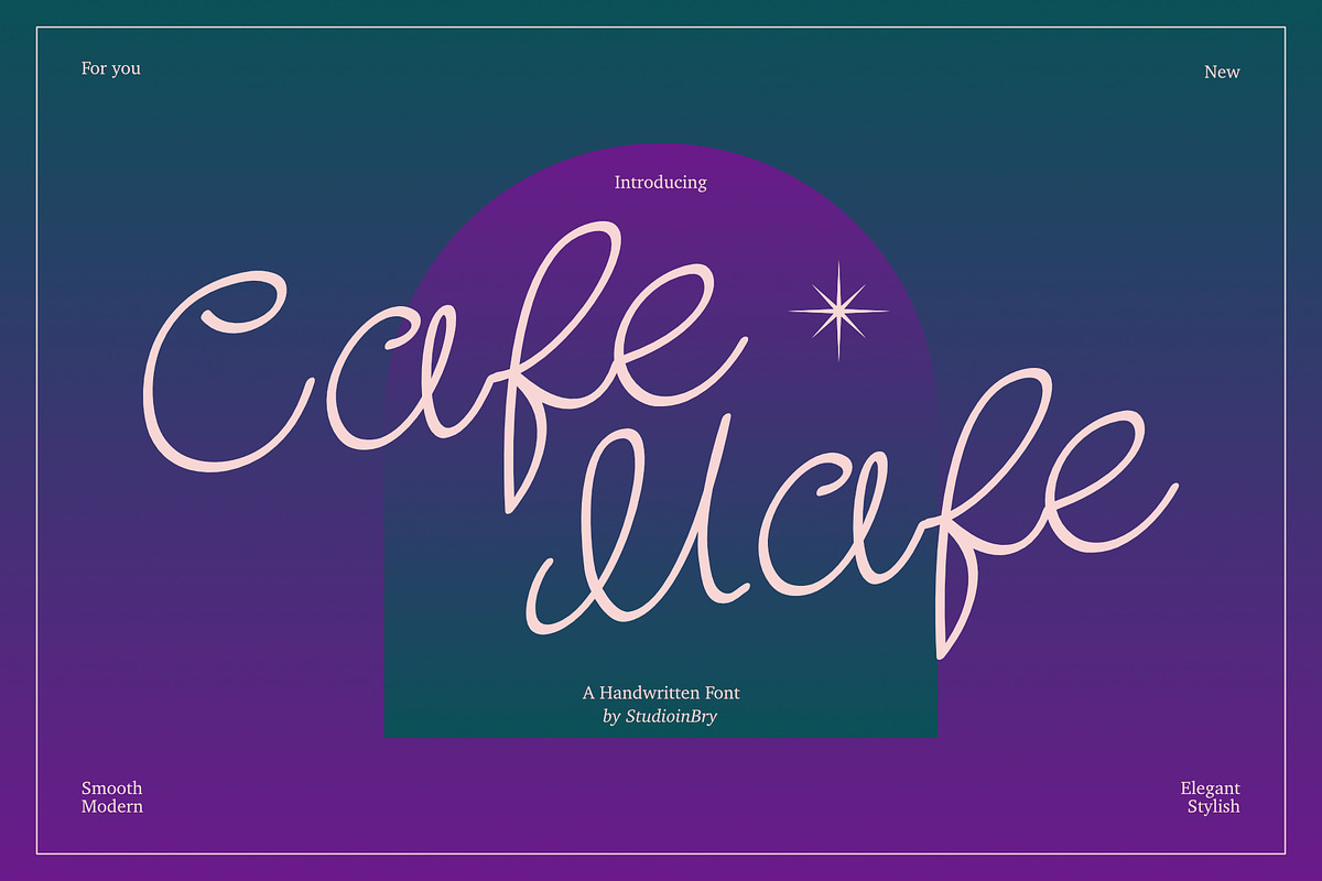 BRY Cafe Mafe - Handwritten Script, a Handwritten Font by StudioinBry (Photo 1 of 10)