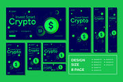 Cryptocurrency Web Banner, an UI Kit Template by CreativeShaper (Thumbnail 1 of 4)
