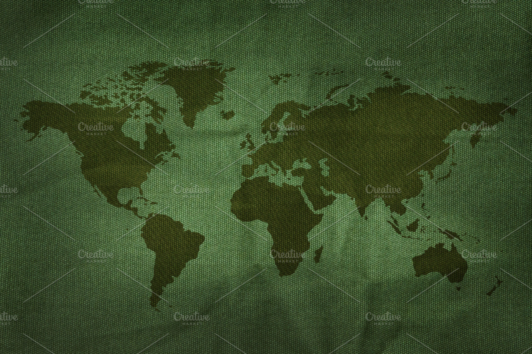 World Map on Military Fabric Texture, a Background Photo by salmon.black