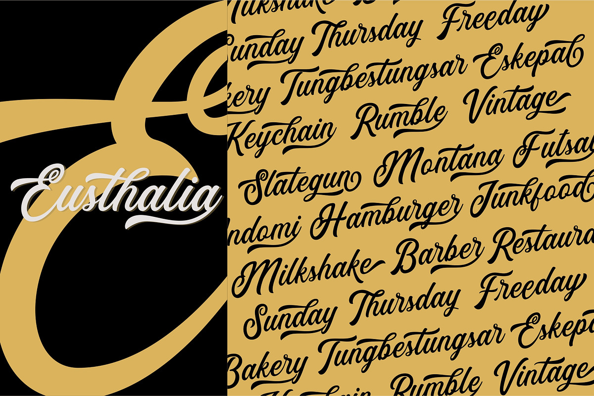Eusthalia Typeface Family (6 Fonts) preview 5