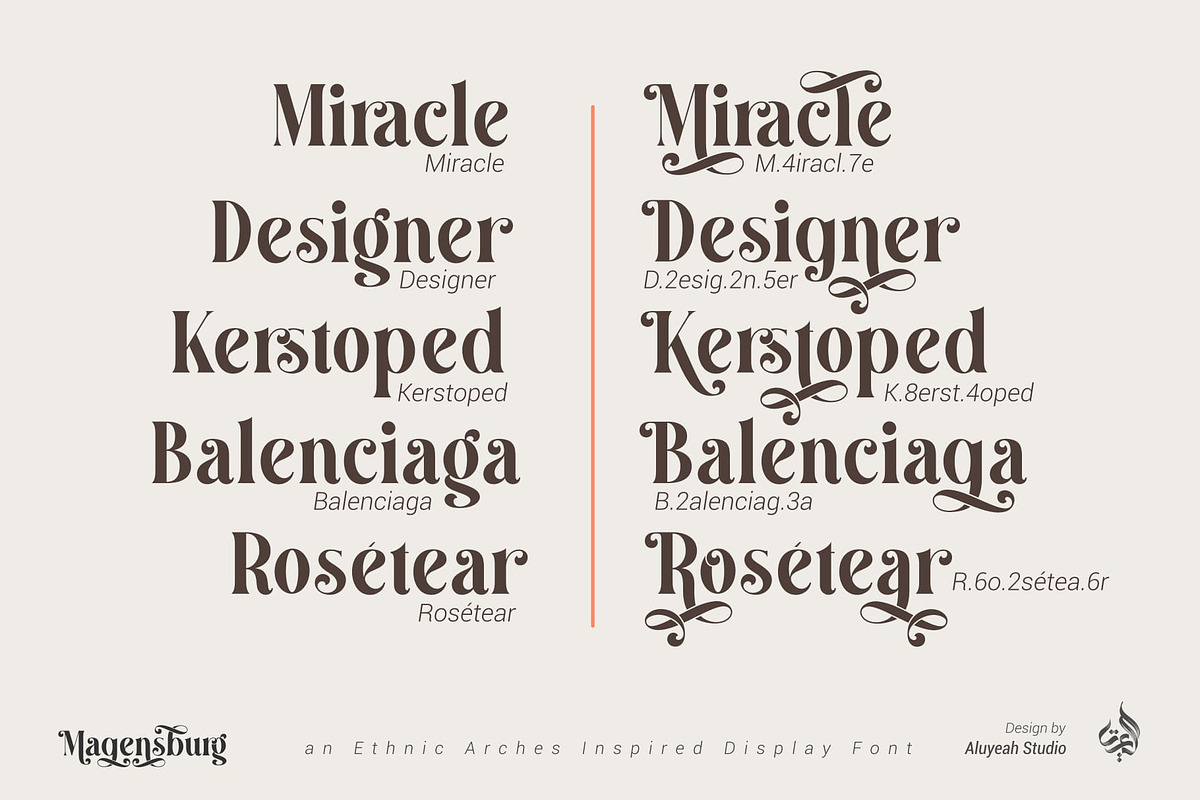 Magensburg | Modern Display Font, a Font by Aluyeah Studio (Photo 13 of 17)