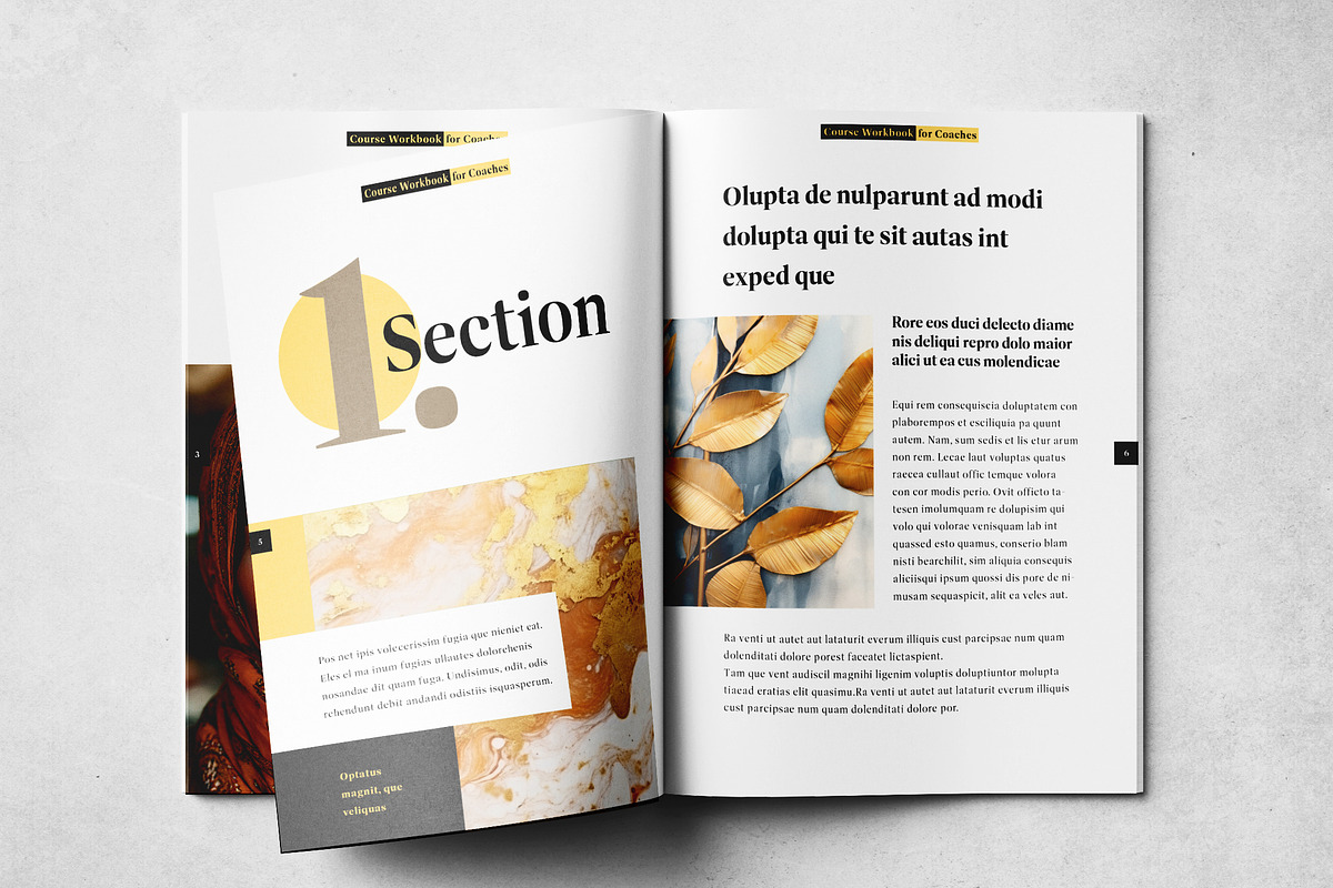 Course Workbook Print Layout, a Brochure Template by Grkic Creative (Photo 4 of 13)