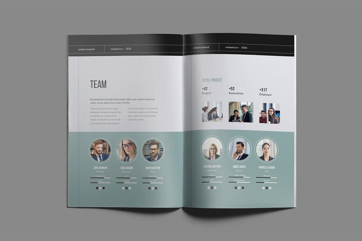 Project Proposal Brochure Template, a Brochure Template by White Graphic (Photo 5 of 16)