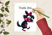 Whimsical Valentine Black Dog Bundle, an Illustration by Creative Art (Thumbnail 8 of 9)