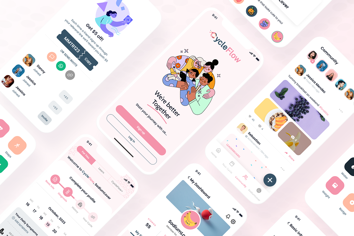 Cycle Flow App UI Kit, an UI Kit Template by theBrandLab.io (Photo 3 of 7)