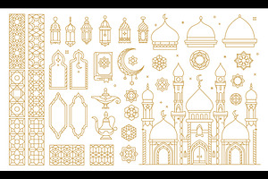 Ramadan ornament, muslim arabesque, a Seasonal Illustration by Seavector Studio