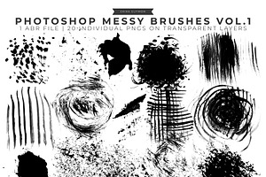 Photoshop Messy Brushes Vol1