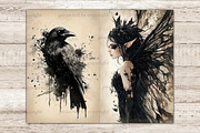 Gothic Fairy Junk Journal Pages, a Person Illustration by GlamArtZhanna (Thumbnail 8 of 9)