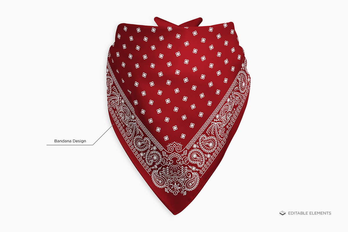 Bandana Mock-up, a Mask Mockup by Branda Keeps (Photo 4 of 17)