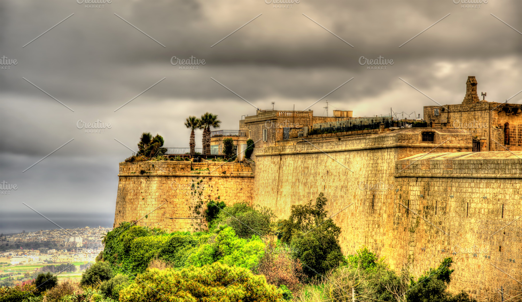 Fortifications of the city of Mdina, an Architecture Photo by Leonid Andronov