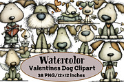 Valentines Dog Clipart, an Illustration by Design Market (Thumbnail 1 of 3)