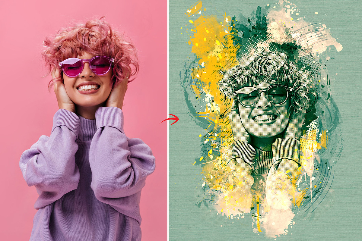 Mixed Media Wall Art Photo Effect, an Action Add-On by MRI STUDIO (Photo 12 of 18)