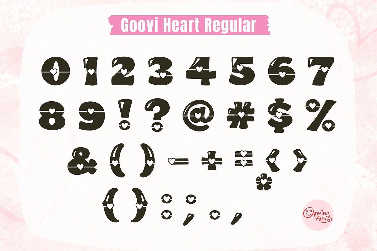 Groovi Heart – Valentine Heart Font, a Symbol Font by AnningArts (Photo 8 of 8)