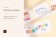 Pride Sticker Pack: Digital Download, a Social Media Template by Squarebase Templates (Thumbnail 1 of 2)