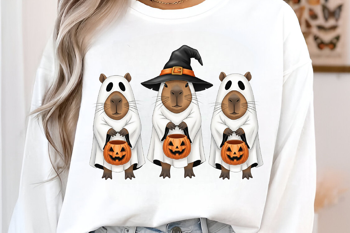 Kawaii Capybara Ghost PNG, an Illustration by DreamArtGraphic (Photo 2 of 5)