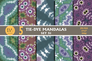 Tie Dye Mandalas Set 51