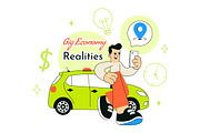10 Gig Economy Realities, a Finance Illustration by denayunebgt (Thumbnail 4 of 4)